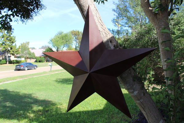 RUSTIC BROWN BARN STAR 5 POINT METAL STAR OF DAVID WESTERN HOME DECOR HANDMADE NEW 12",24",36" #EH12779