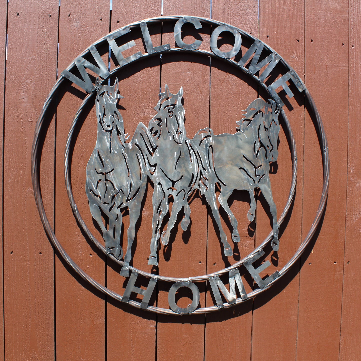 WELCOME RUNNING HORSES RAW METAL UNPAINTED SIGN WESTERN HOME DECOR HANDMADE NEW #EH12719 (Copy)