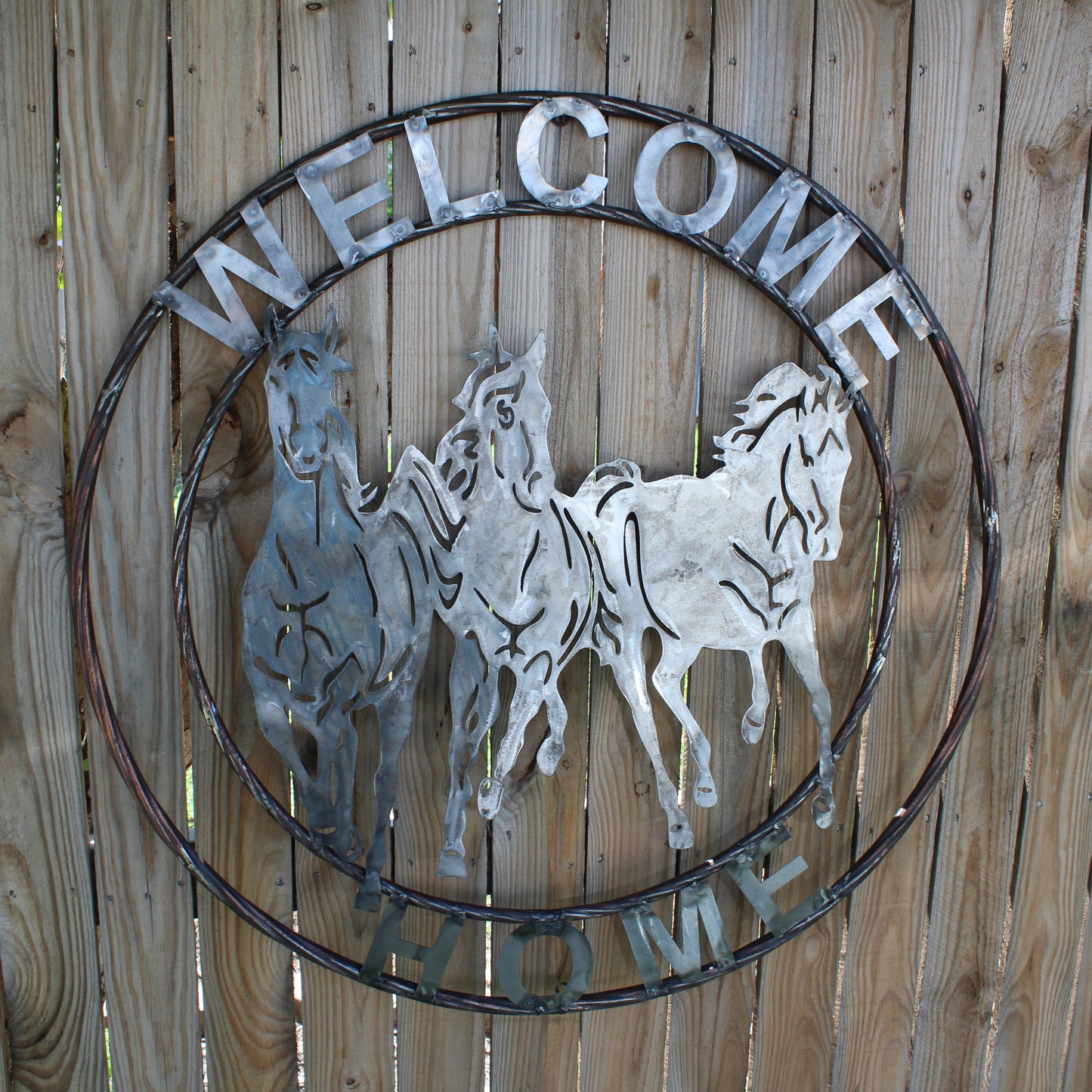 WELCOME RUNNING HORSES RAW METAL UNPAINTED SIGN WESTERN HOME DECOR HANDMADE NEW #EH12719 (Copy)