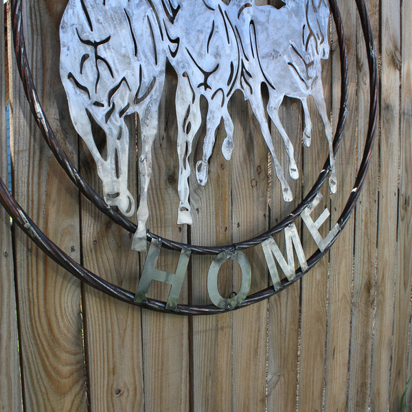 WELCOME RUNNING HORSES RAW METAL UNPAINTED SIGN WESTERN HOME DECOR HANDMADE NEW #EH12719 (Copy)