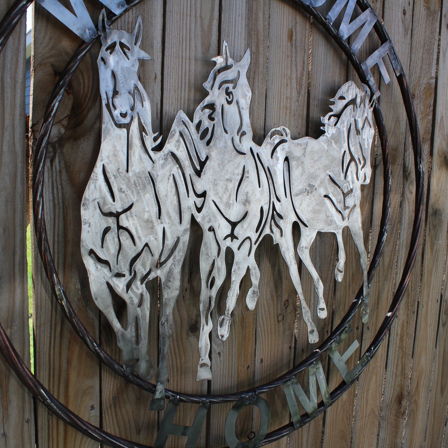 WELCOME RUNNING HORSES RAW METAL UNPAINTED SIGN WESTERN HOME DECOR HANDMADE NEW #EH12719 (Copy)