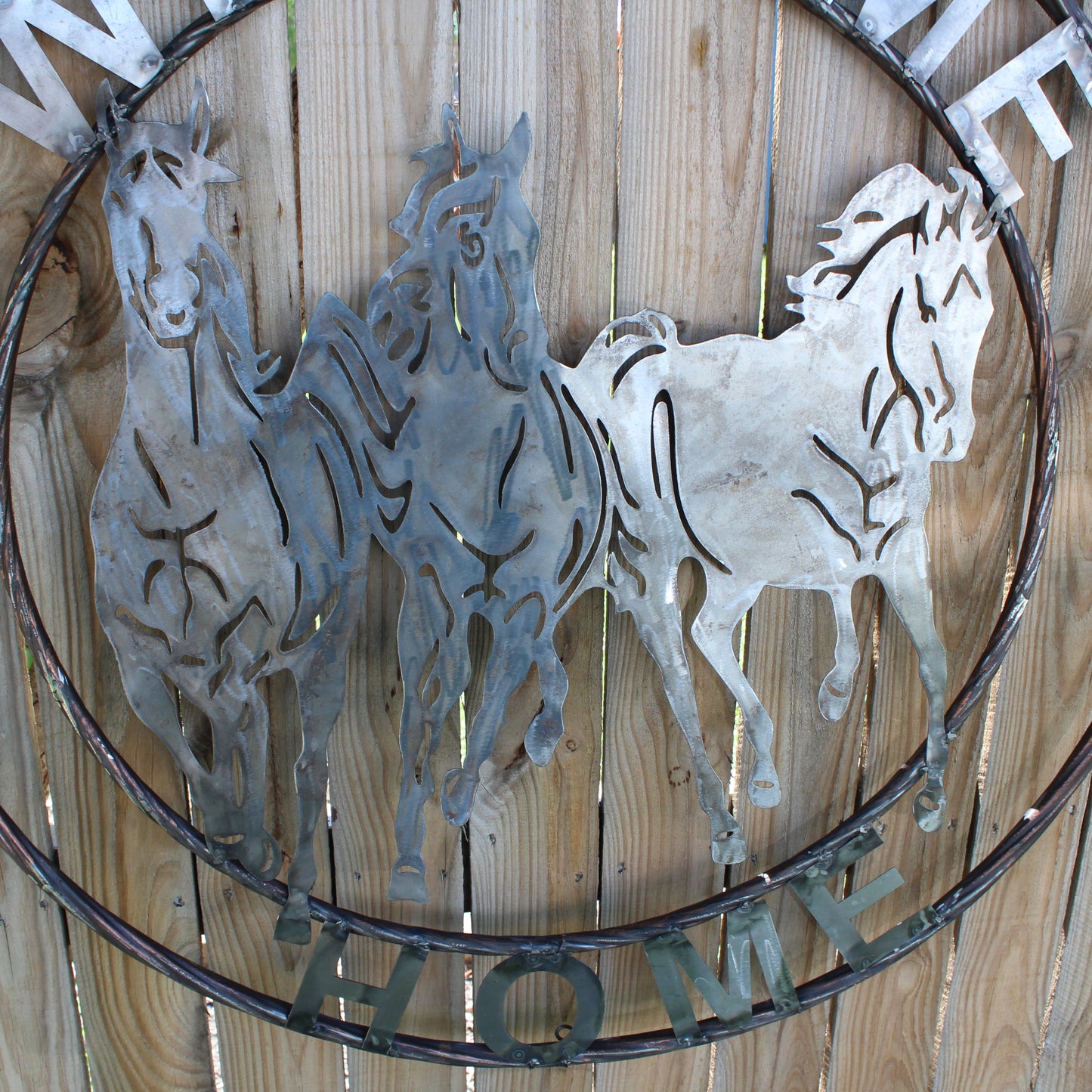 WELCOME RUNNING HORSES RAW METAL UNPAINTED SIGN WESTERN HOME DECOR HANDMADE NEW #EH12719 (Copy)