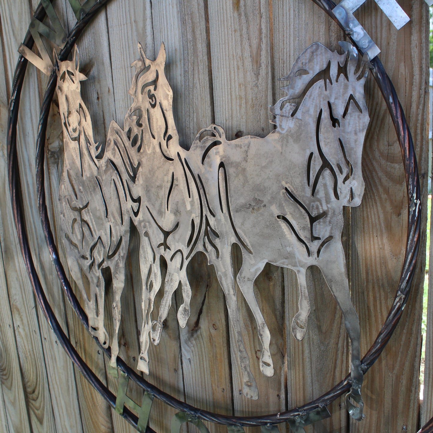 WELCOME RUNNING HORSES RAW METAL UNPAINTED SIGN WESTERN HOME DECOR HANDMADE NEW #EH12719 (Copy)