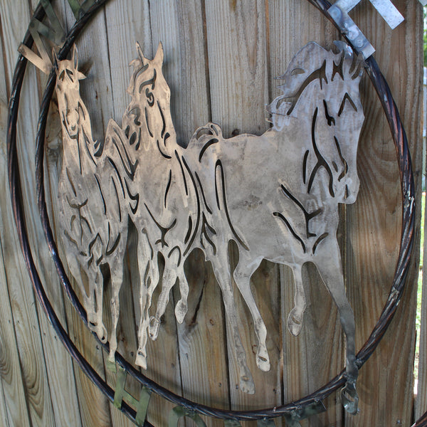 WELCOME RUNNING HORSES RAW METAL UNPAINTED SIGN WESTERN HOME DECOR HANDMADE NEW #EH12719 (Copy)