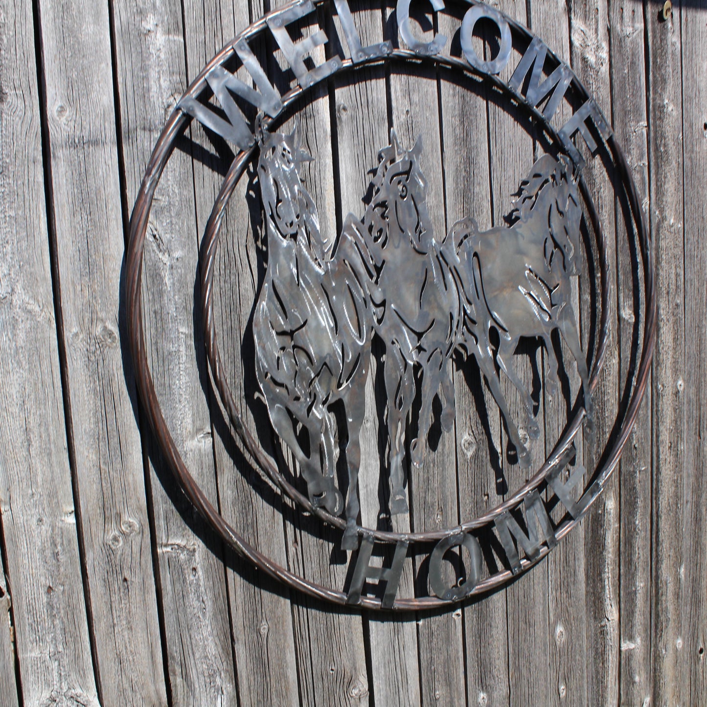 WELCOME RUNNING HORSES RAW METAL UNPAINTED SIGN WESTERN HOME DECOR HANDMADE NEW #EH12719 (Copy)