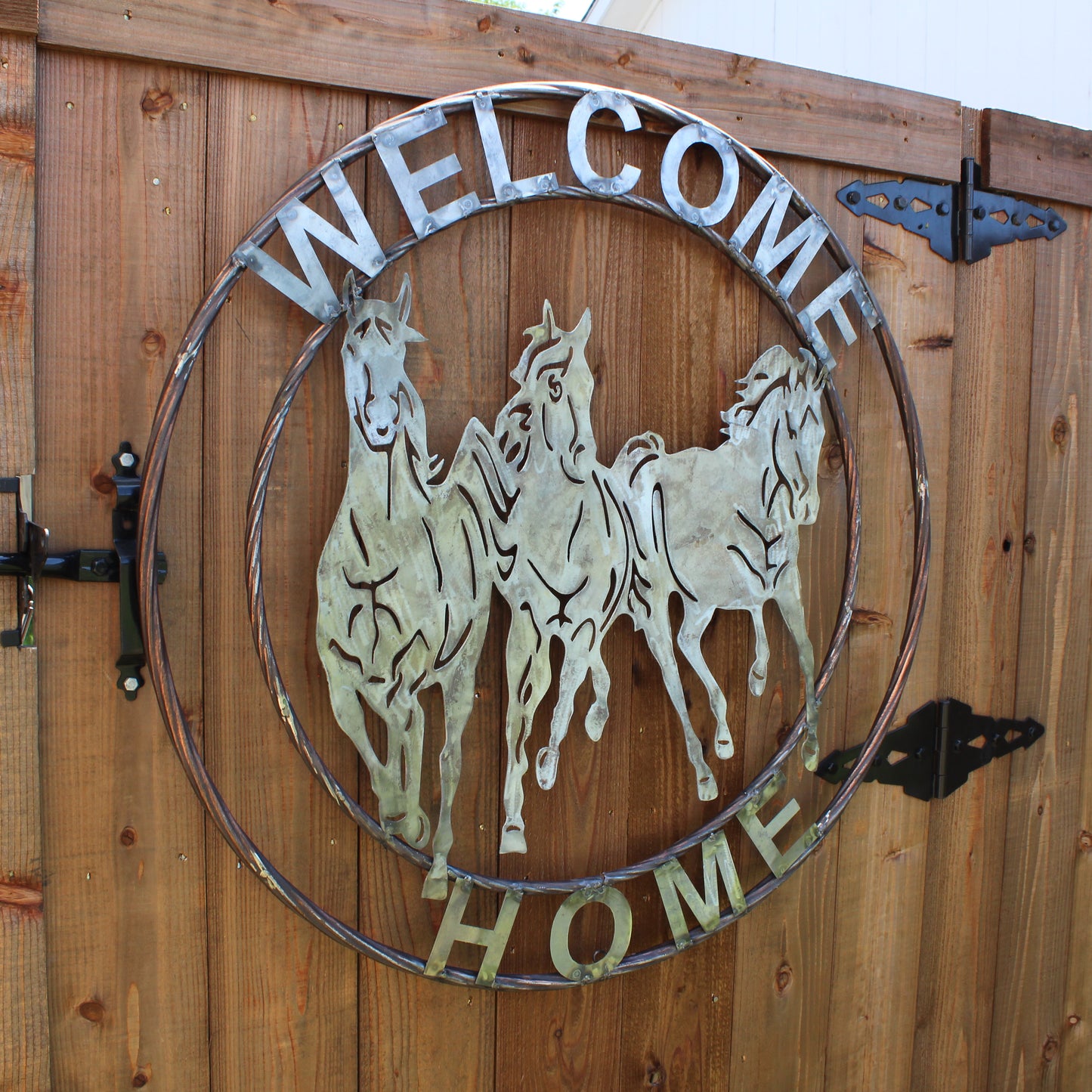 WELCOME RUNNING HORSES RAW METAL UNPAINTED SIGN WESTERN HOME DECOR HANDMADE NEW #EH12719 (Copy)