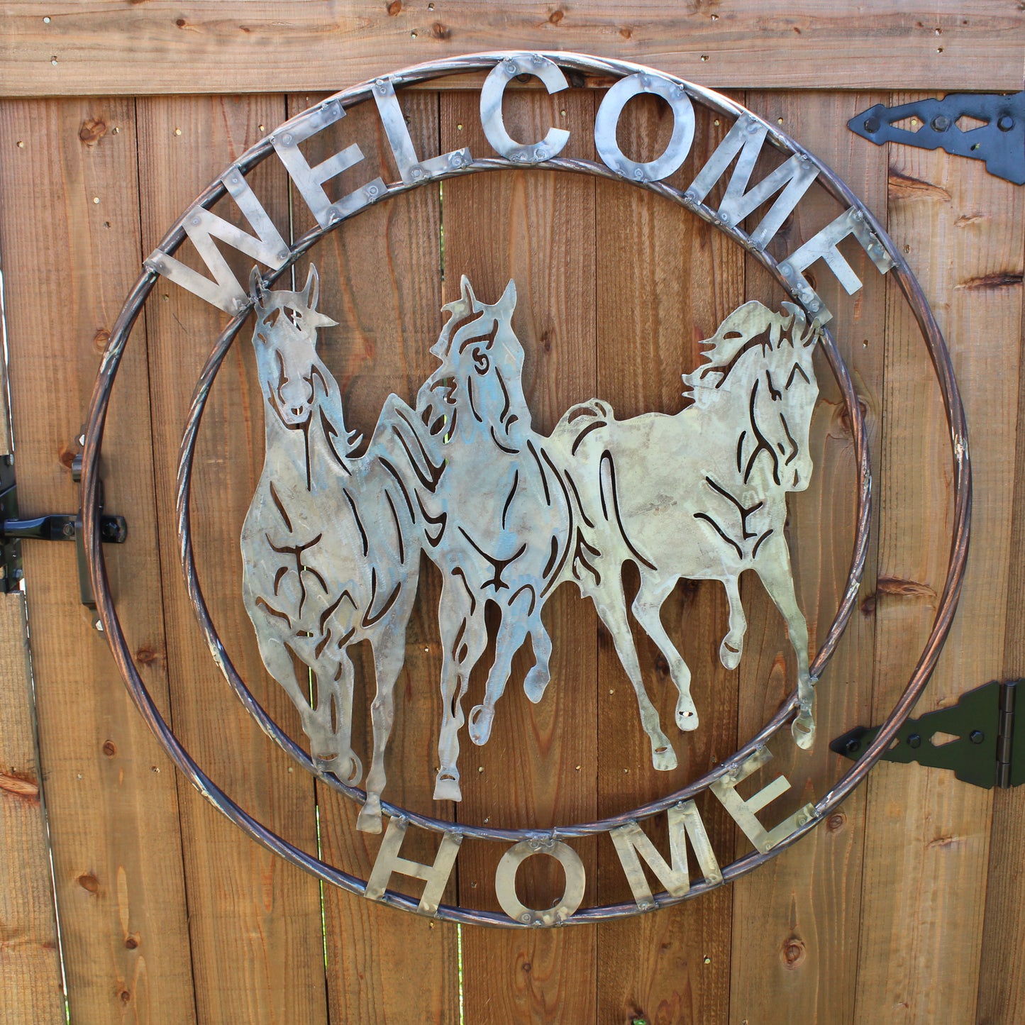 WELCOME RUNNING HORSES RAW METAL UNPAINTED SIGN WESTERN HOME DECOR HANDMADE NEW #EH12719 (Copy)