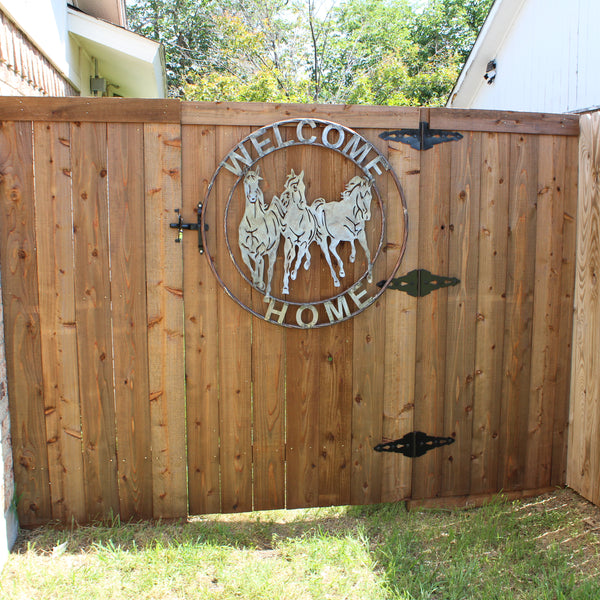 WELCOME RUNNING HORSES RAW METAL UNPAINTED SIGN WESTERN HOME DECOR HANDMADE NEW #EH12719 (Copy)