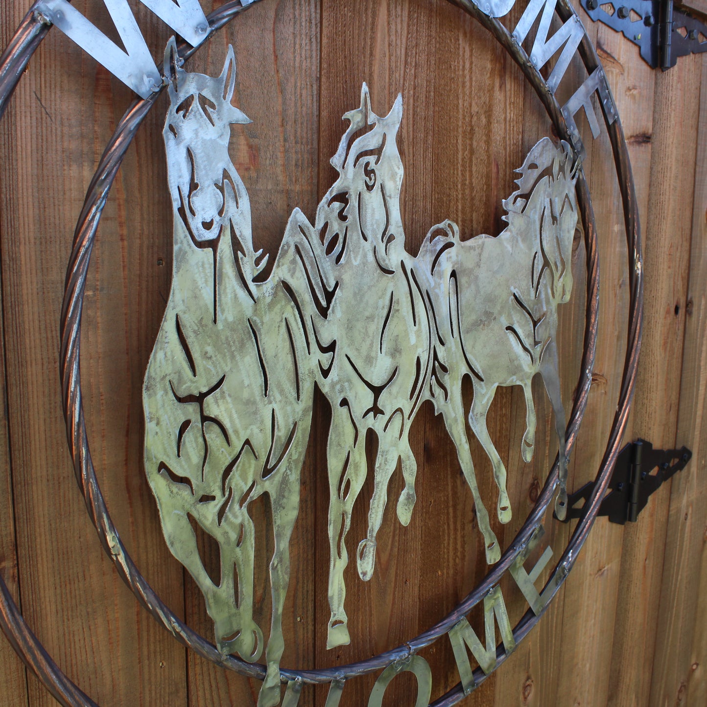 WELCOME RUNNING HORSES RAW METAL UNPAINTED SIGN WESTERN HOME DECOR HANDMADE NEW #EH12719 (Copy)