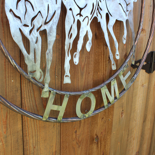 WELCOME RUNNING HORSES RAW METAL UNPAINTED SIGN WESTERN HOME DECOR HANDMADE NEW #EH12719 (Copy)