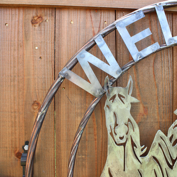 WELCOME RUNNING HORSES RAW METAL UNPAINTED SIGN WESTERN HOME DECOR HANDMADE NEW #EH12719 (Copy)