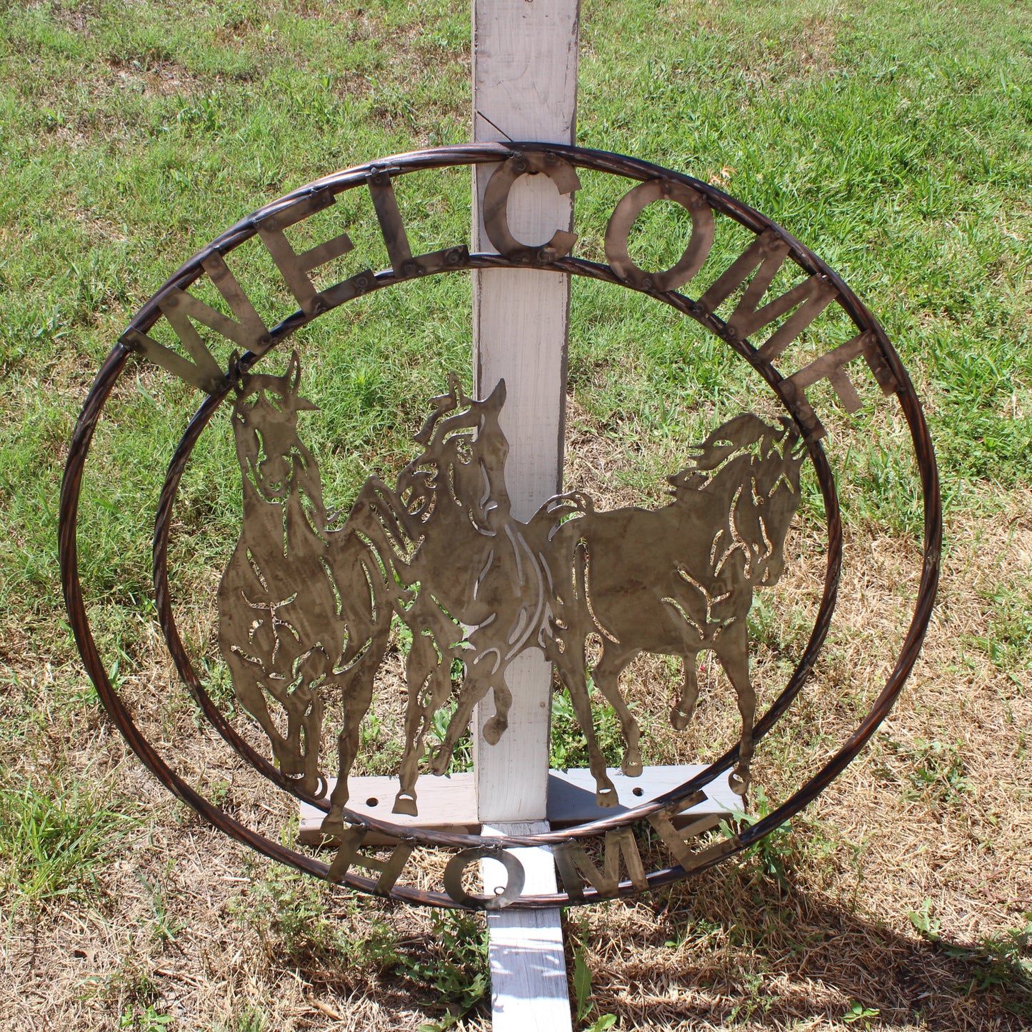 WELCOME RUNNING HORSES RAW METAL UNPAINTED SIGN WESTERN HOME DECOR HANDMADE NEW #EH12719 (Copy)