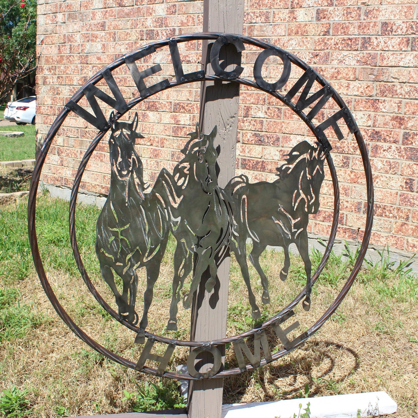 WELCOME RUNNING HORSES RAW METAL UNPAINTED SIGN WESTERN HOME DECOR HANDMADE NEW #EH12719 (Copy)