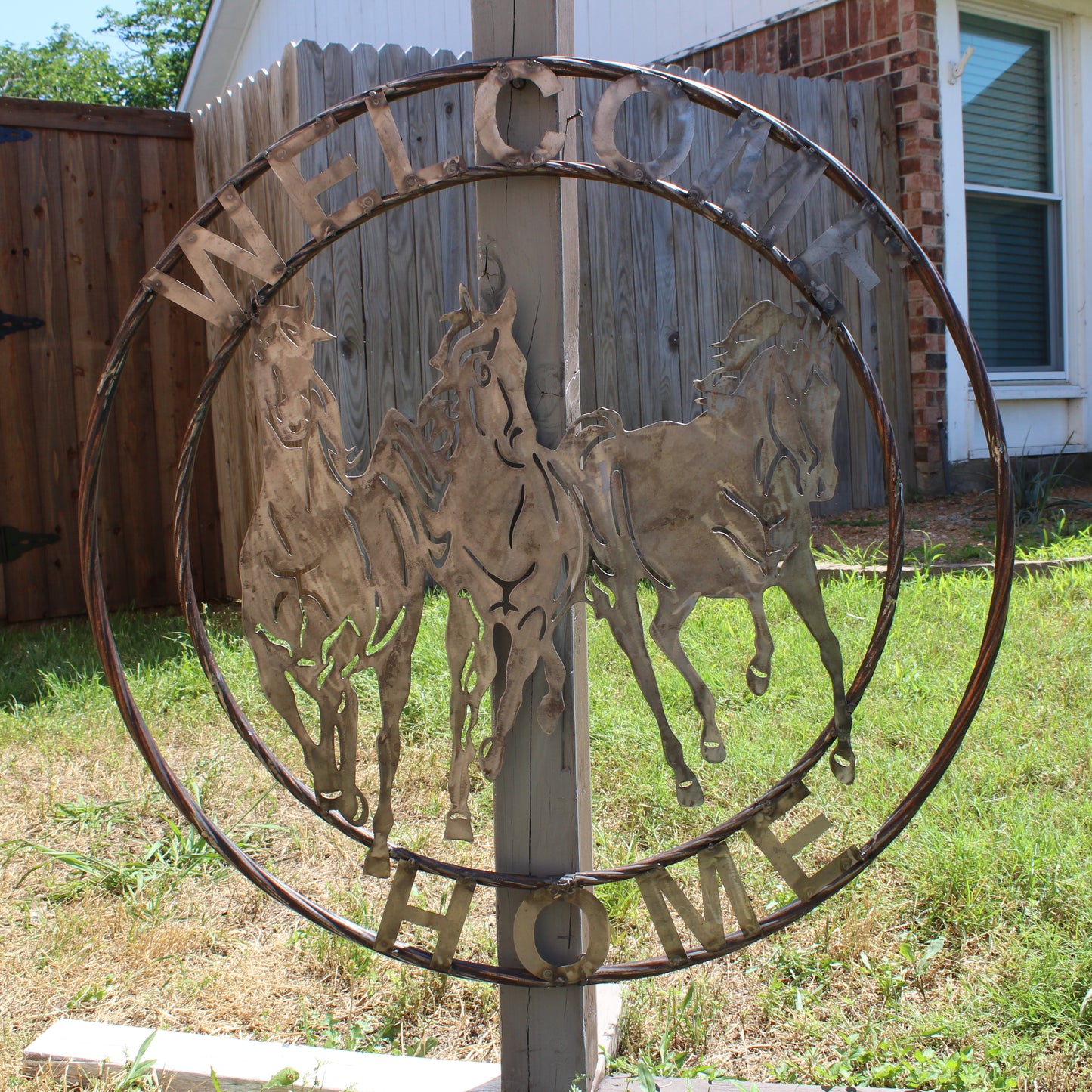 WELCOME RUNNING HORSES RAW METAL UNPAINTED SIGN WESTERN HOME DECOR HANDMADE NEW #EH12719 (Copy)