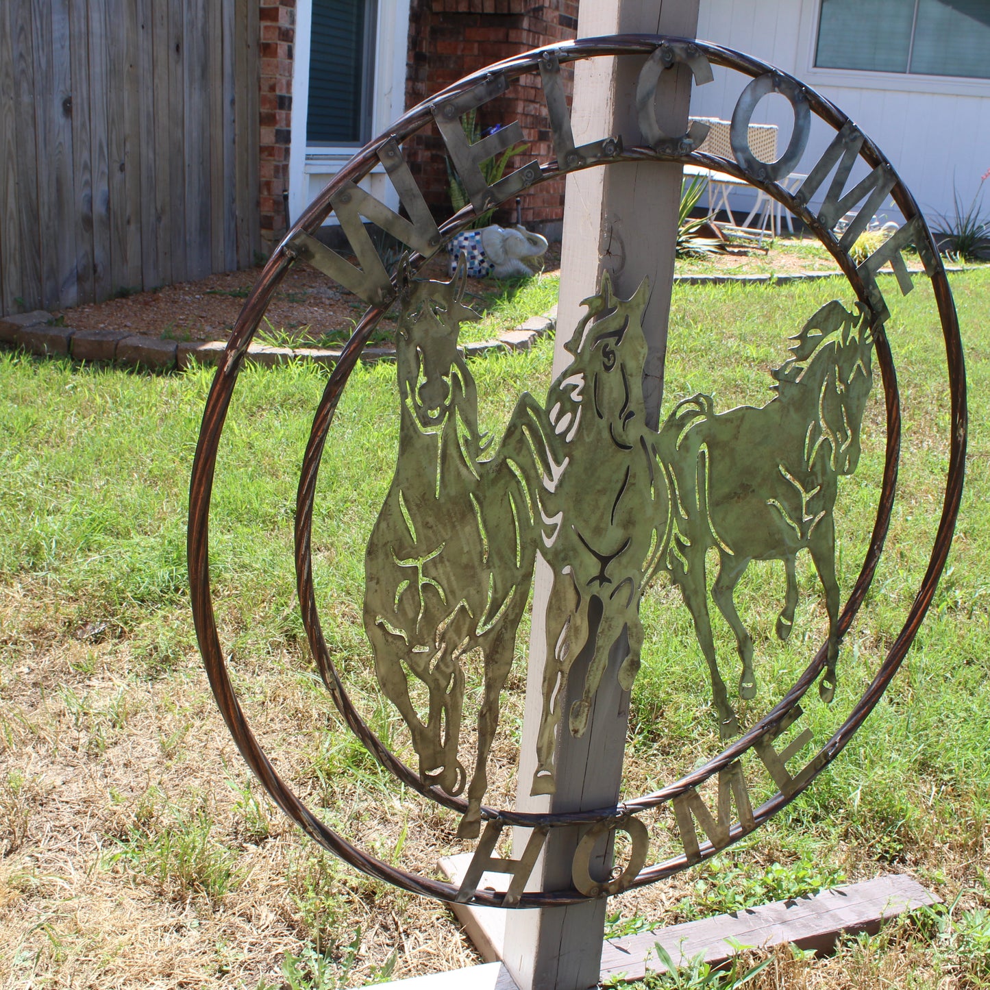 WELCOME RUNNING HORSES RAW METAL UNPAINTED SIGN WESTERN HOME DECOR HANDMADE NEW #EH12719 (Copy)