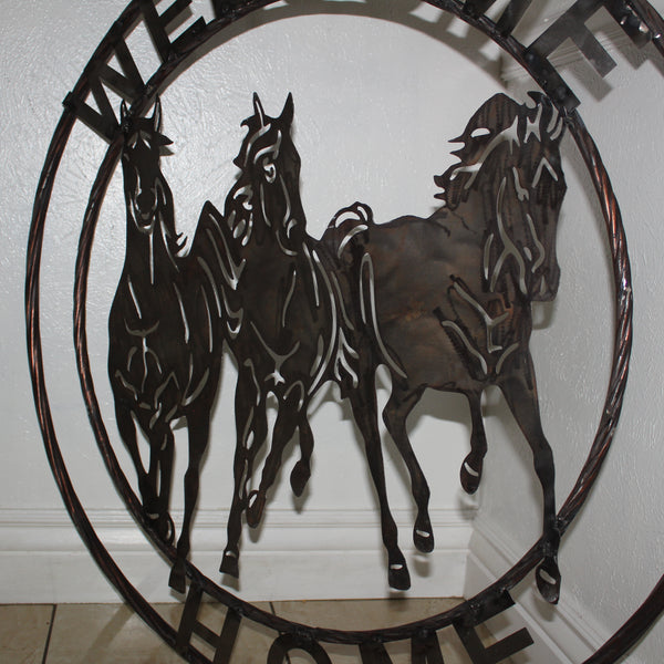 WELCOME RUNNING HORSES RAW METAL UNPAINTED SIGN WESTERN HOME DECOR HANDMADE NEW #EH12719 (Copy)