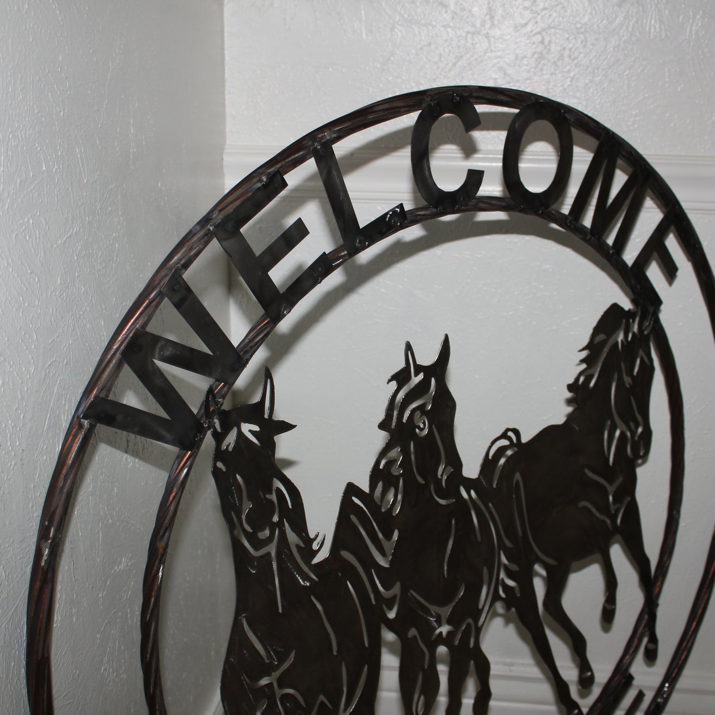WELCOME RUNNING HORSES RAW METAL UNPAINTED SIGN WESTERN HOME DECOR HANDMADE NEW #EH12719 (Copy)