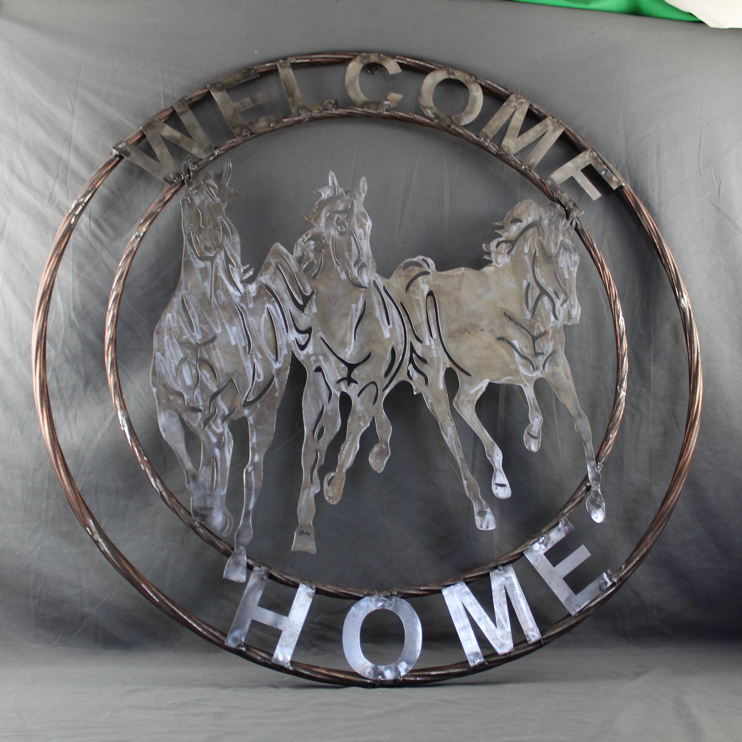 WELCOME RUNNING HORSES RAW METAL UNPAINTED SIGN WESTERN HOME DECOR HANDMADE NEW #EH12719 (Copy)