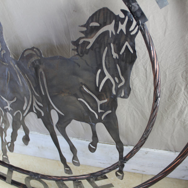 WELCOME RUNNING HORSES RAW METAL UNPAINTED SIGN WESTERN HOME DECOR HANDMADE NEW #EH12719 (Copy)