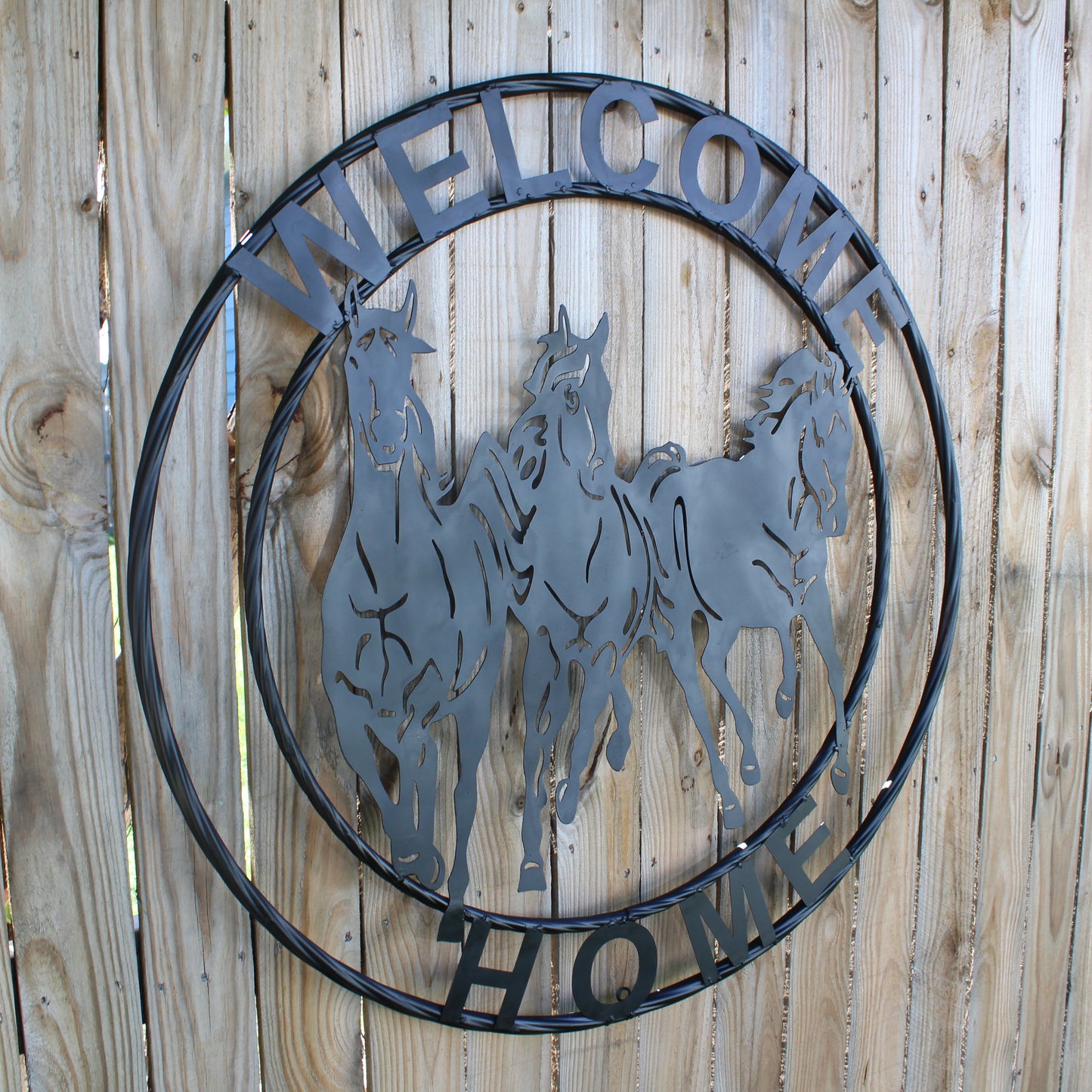 WELCOME RUNNING HORSES RAW METAL RUSTIC BLACK SIGN WESTERN HOME DECOR HANDMADE NEW #EH12719 (Copy) (Copy)