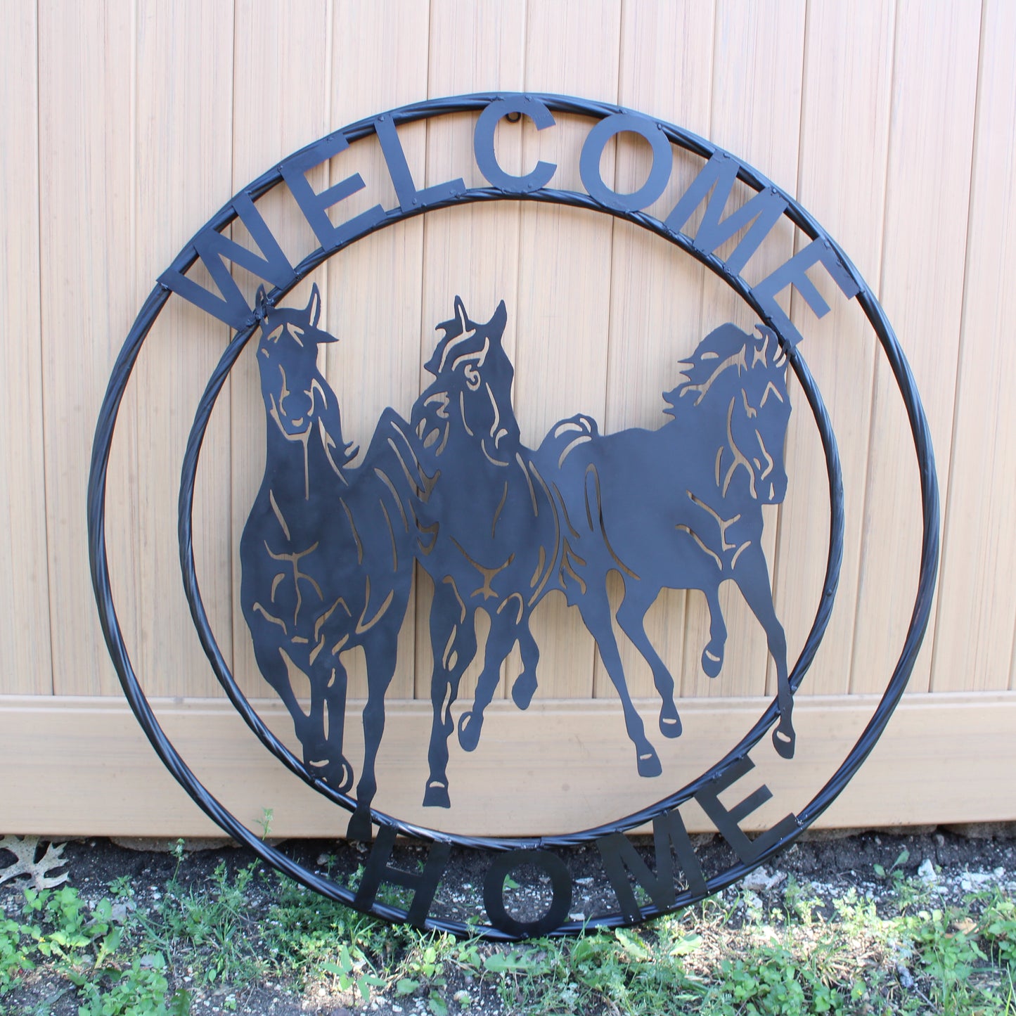 WELCOME RUNNING HORSES RAW METAL RUSTIC BLACK SIGN WESTERN HOME DECOR HANDMADE NEW #EH12719 (Copy) (Copy)