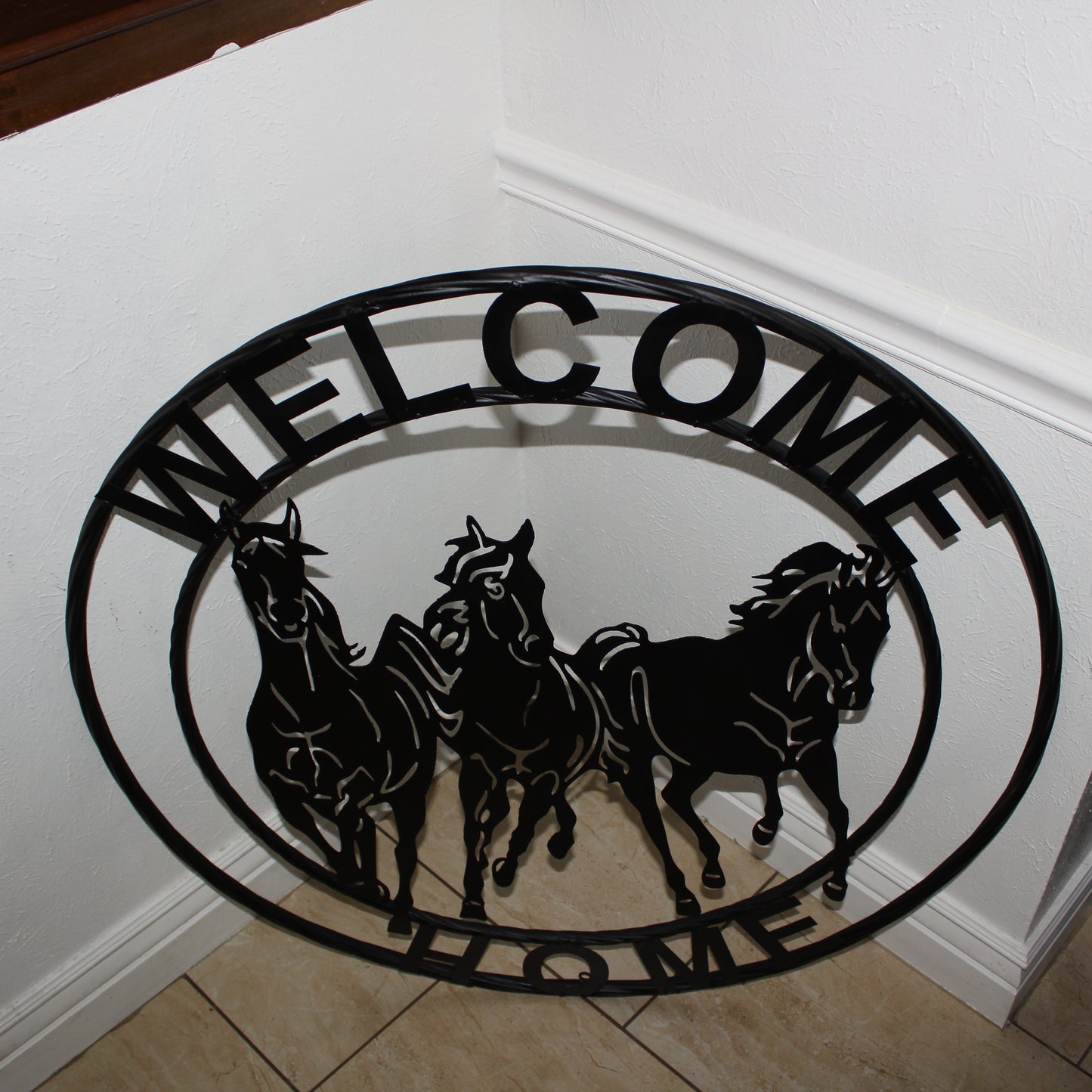 WELCOME RUNNING HORSES RAW METAL RUSTIC BLACK SIGN WESTERN HOME DECOR HANDMADE NEW #EH12719 (Copy) (Copy)