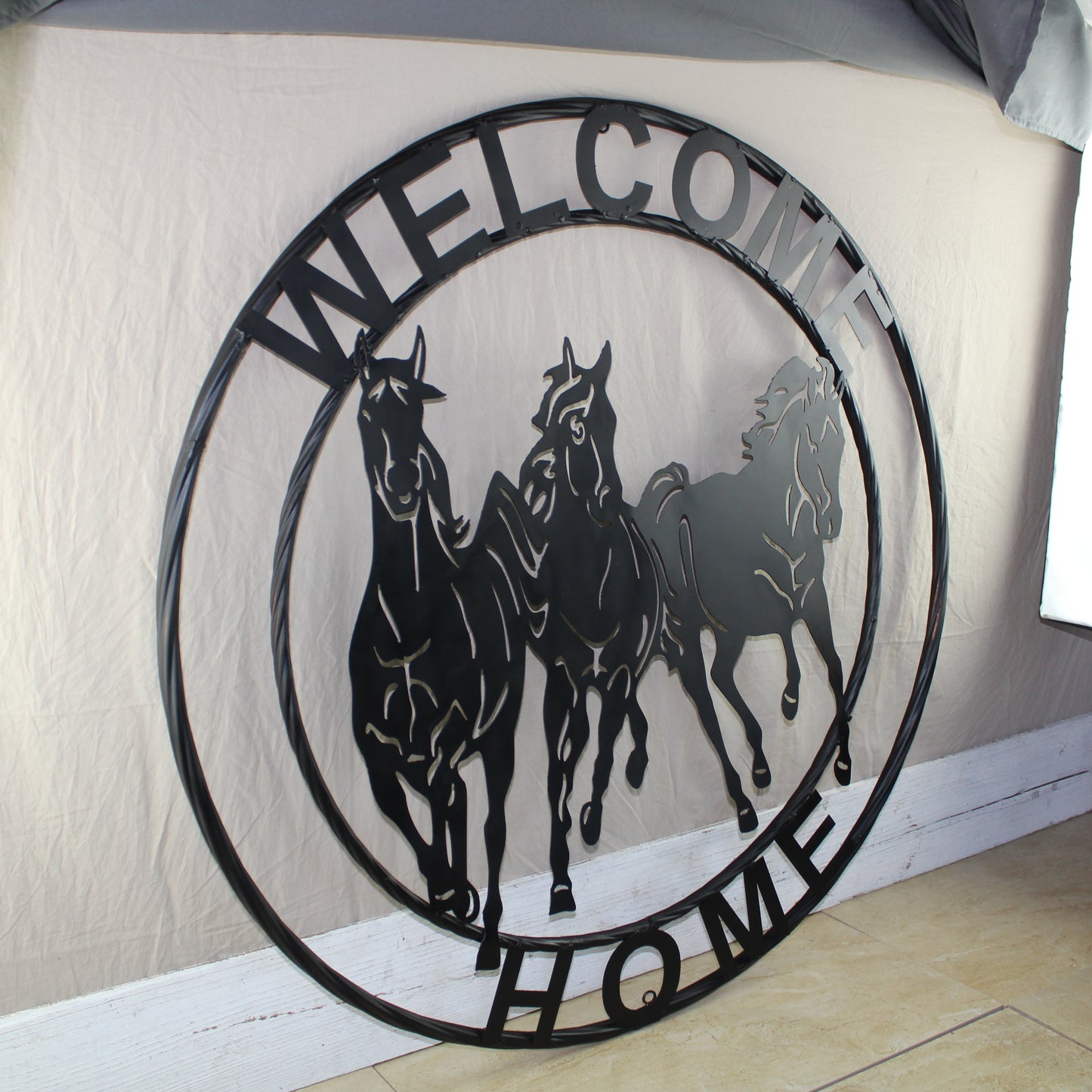 WELCOME RUNNING HORSES RAW METAL RUSTIC BLACK SIGN WESTERN HOME DECOR HANDMADE NEW #EH12719 (Copy) (Copy)