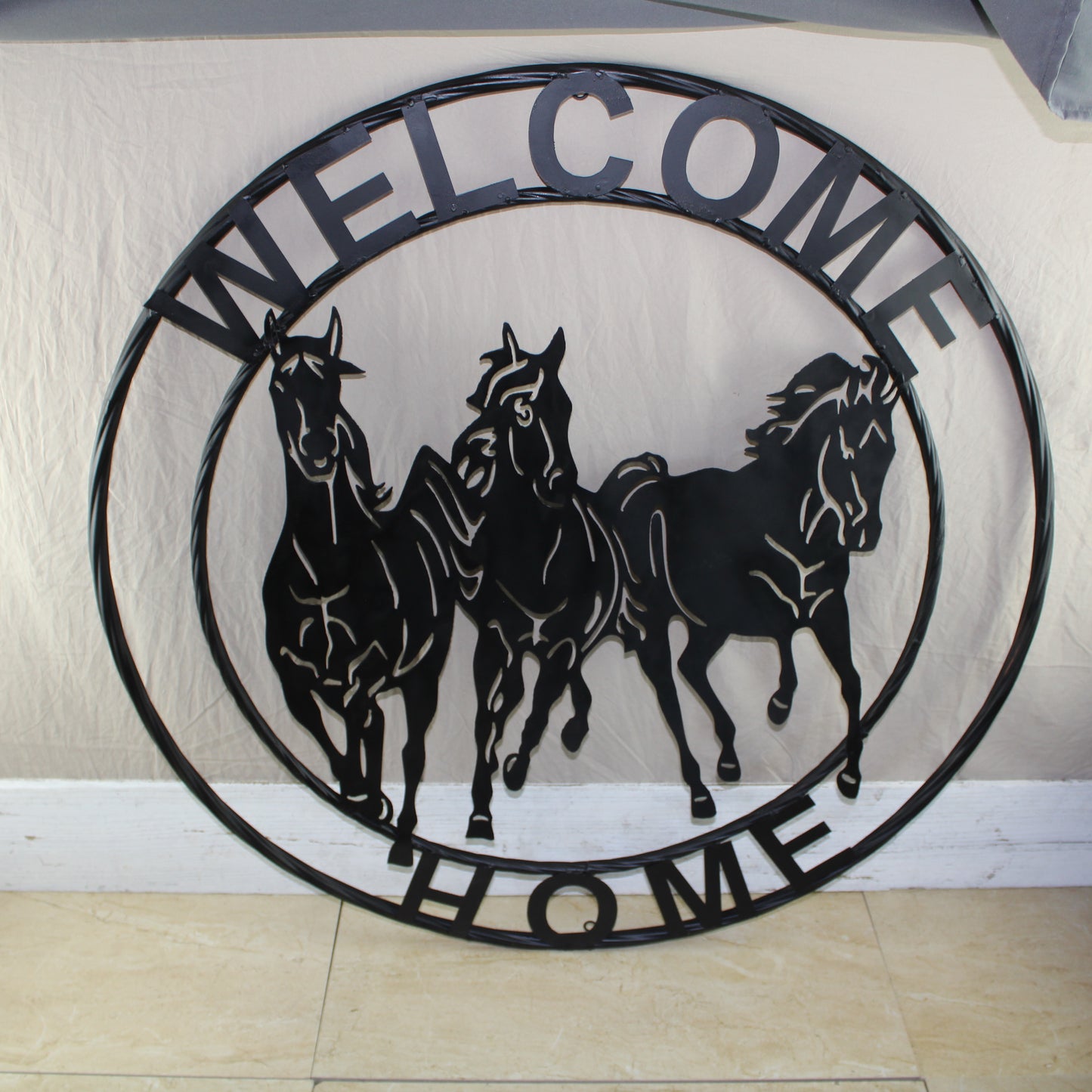 WELCOME RUNNING HORSES RAW METAL RUSTIC BLACK SIGN WESTERN HOME DECOR HANDMADE NEW #EH12719 (Copy) (Copy)