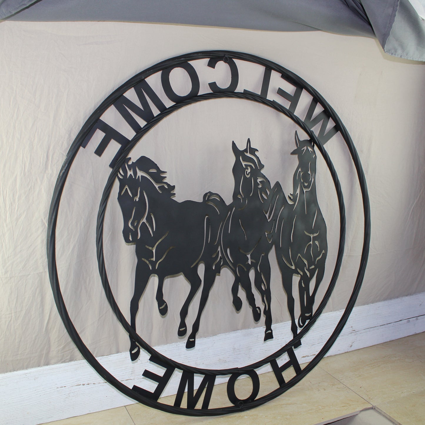 WELCOME RUNNING HORSES RAW METAL RUSTIC BLACK SIGN WESTERN HOME DECOR HANDMADE NEW #EH12719 (Copy) (Copy)