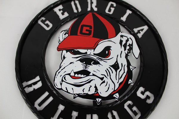 GEORGIA BULLDOGS CUSTOM METAL VINTAGE CRAFT SIGN WESTERN HOME DECOR HANDMADE