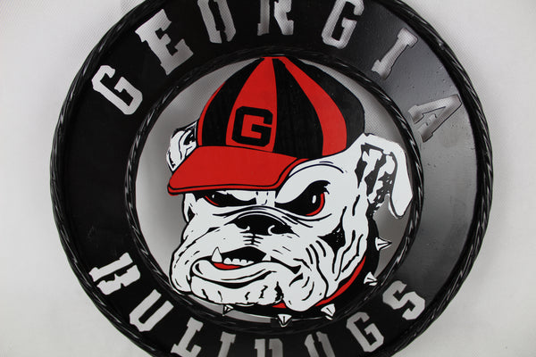 GEORGIA BULLDOGS CUSTOM METAL VINTAGE CRAFT SIGN WESTERN HOME DECOR HANDMADE