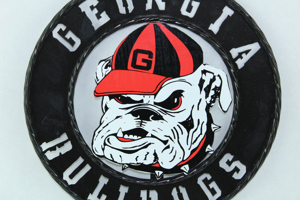 GEORGIA BULLDOGS CUSTOM METAL VINTAGE CRAFT SIGN WESTERN HOME DECOR HANDMADE