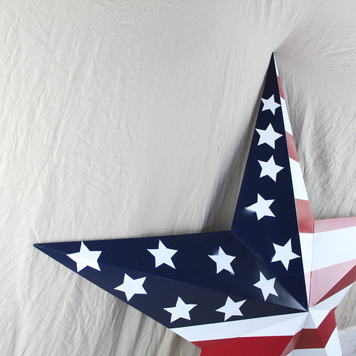 AMERICANA USA FLAG BARN STAR RED WHT BLUE STAR HANDMADE 12",24",36" #EH13297