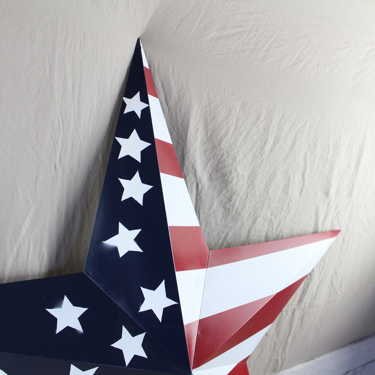 AMERICANA USA FLAG BARN STAR RED WHT BLUE STAR HANDMADE 12",24",36" #EH13297