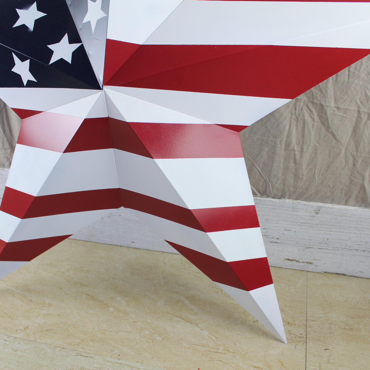 AMERICANA USA FLAG BARN STAR RED WHT BLUE STAR HANDMADE 12",24",36" #EH13297