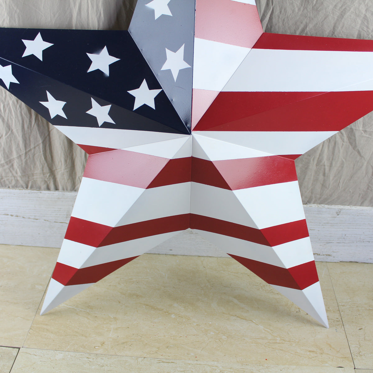 AMERICANA USA FLAG BARN STAR RED WHT BLUE STAR HANDMADE 12",24",36" #EH13297