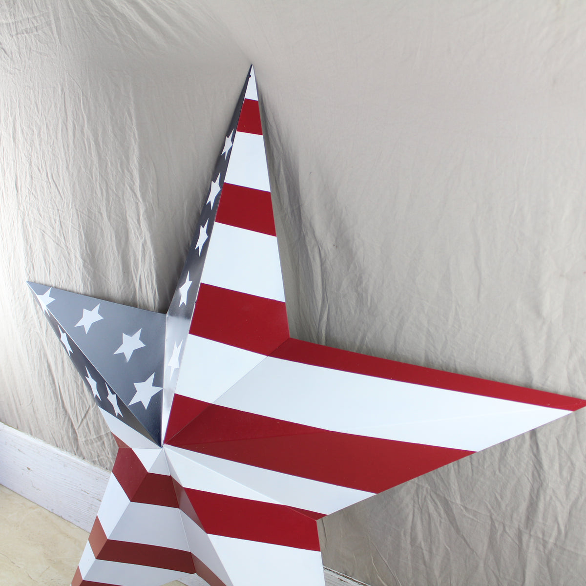 AMERICANA USA FLAG BARN STAR RED WHT BLUE STAR HANDMADE 12",24",36" #EH13297