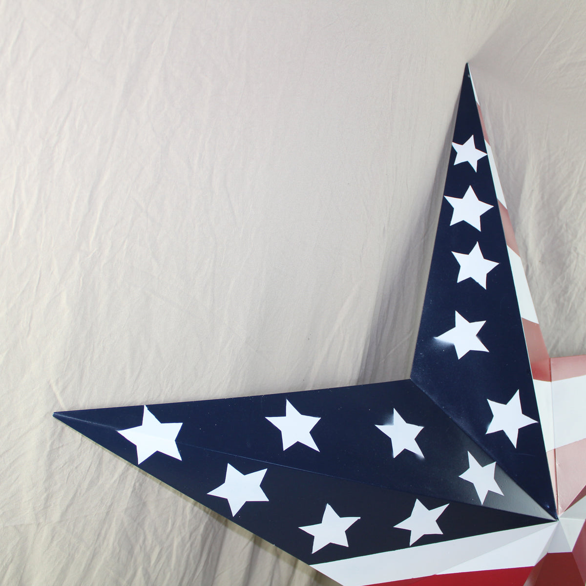 AMERICANA USA FLAG BARN STAR RED WHT BLUE STAR HANDMADE 12",24",36" #EH13297