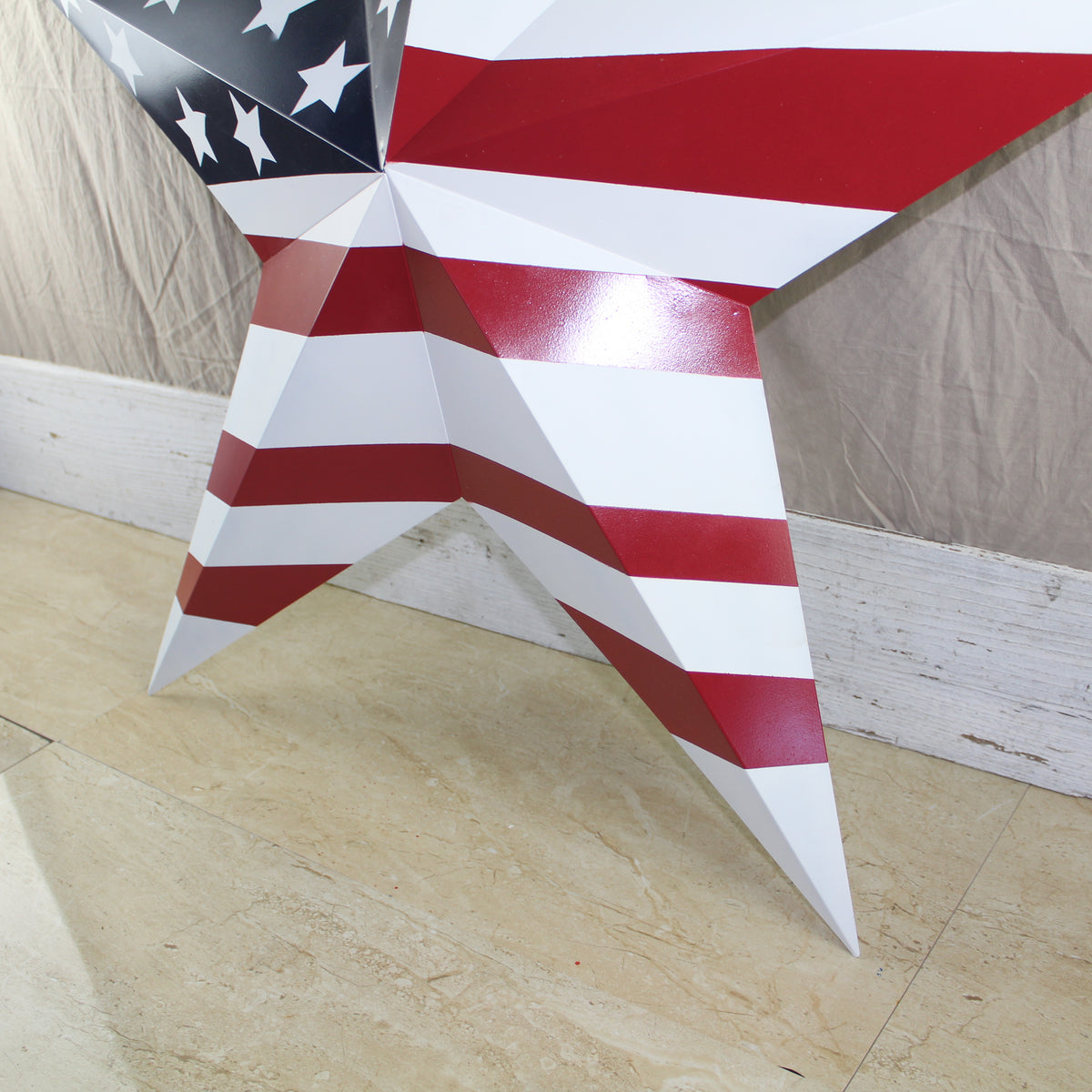 AMERICANA USA FLAG BARN STAR RED WHT BLUE STAR HANDMADE 12",24",36" #EH13297
