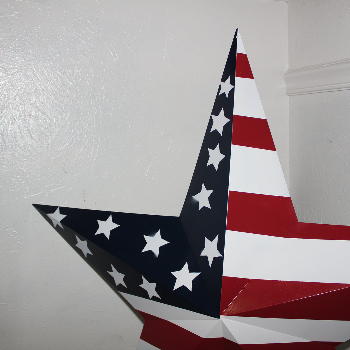AMERICANA USA FLAG BARN STAR RED WHT BLUE STAR HANDMADE 12",24",36" #EH13297