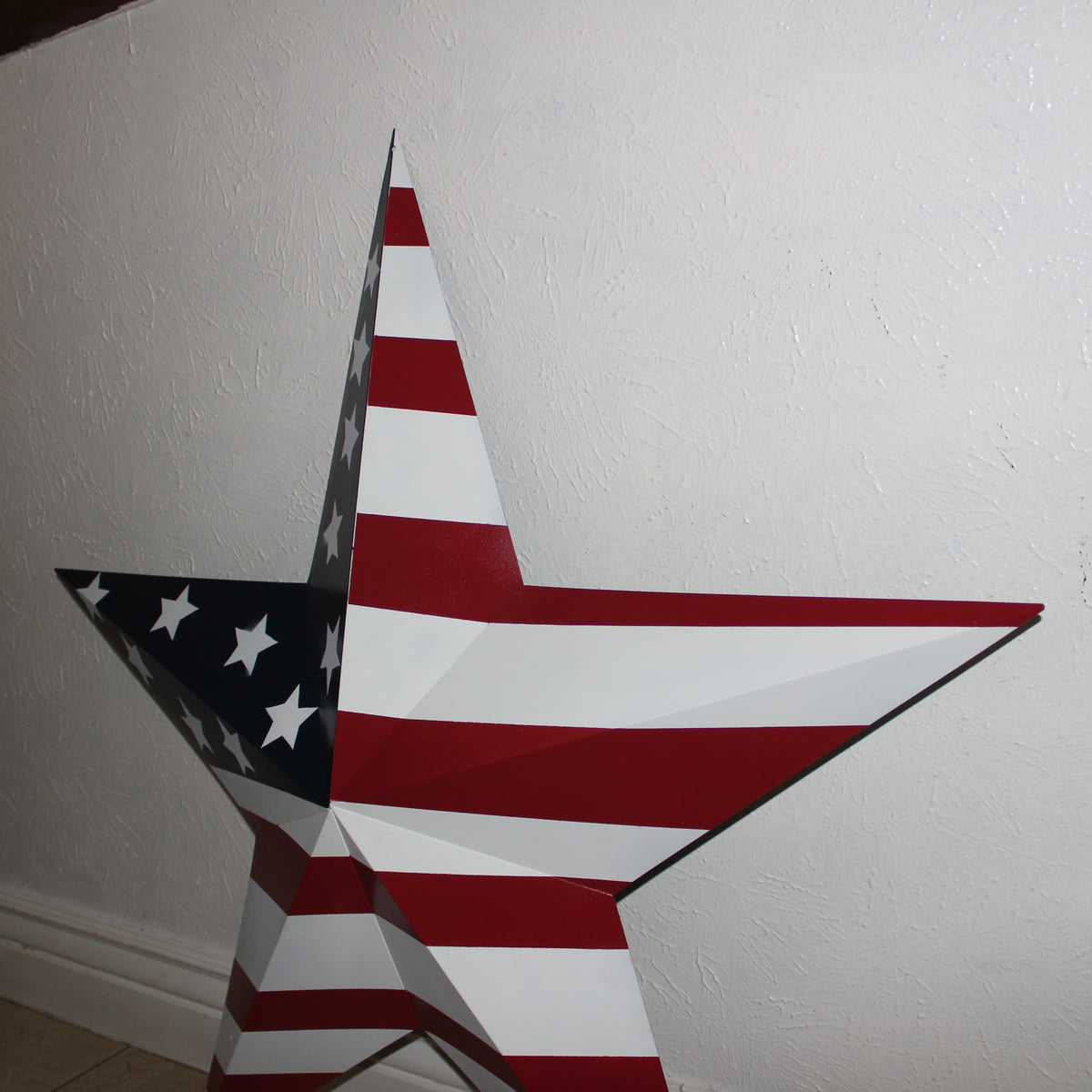 AMERICANA USA FLAG BARN STAR RED WHT BLUE STAR HANDMADE 12",24",36" #EH13297