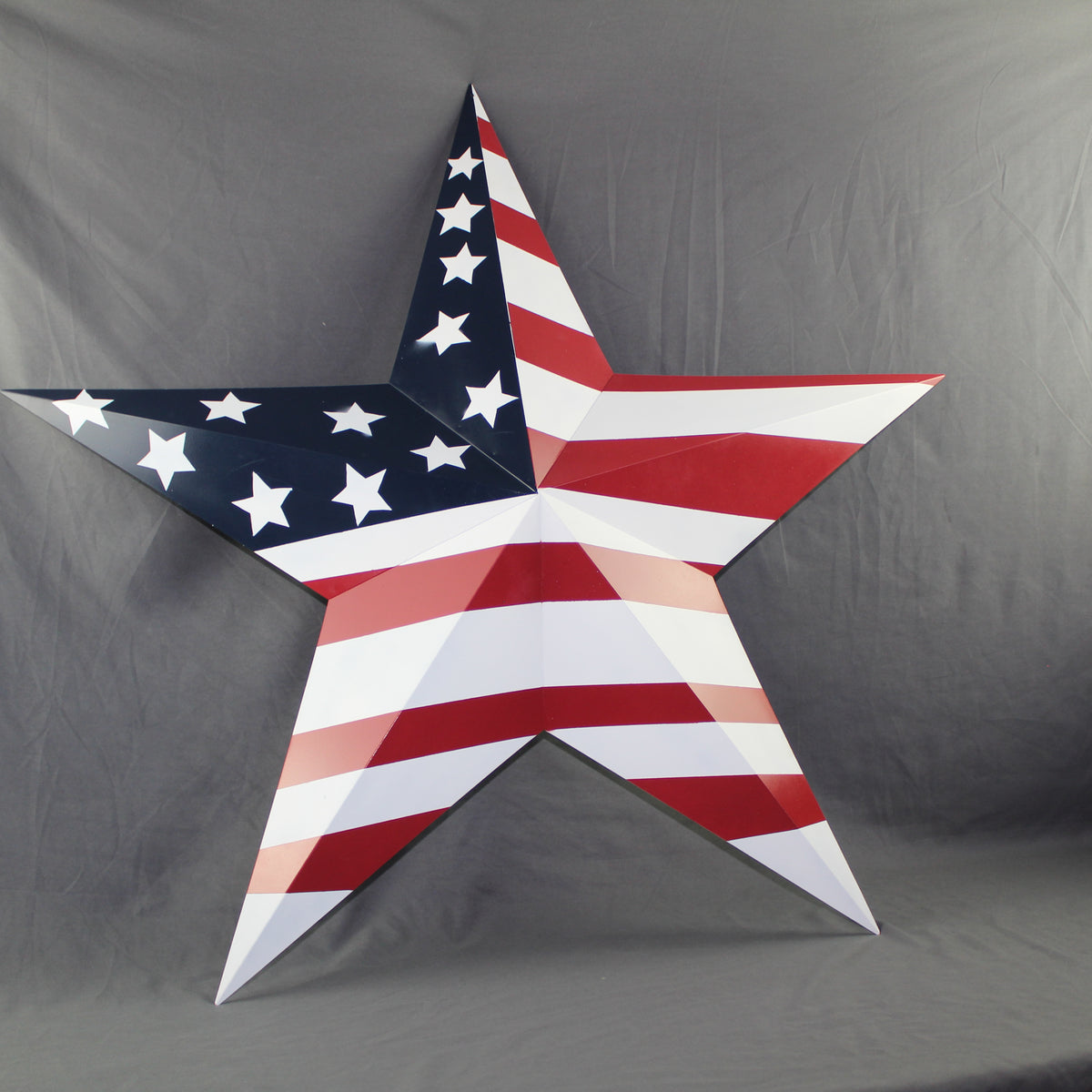 AMERICANA USA FLAG BARN STAR RED WHT BLUE STAR HANDMADE 12",24",36" #EH13297
