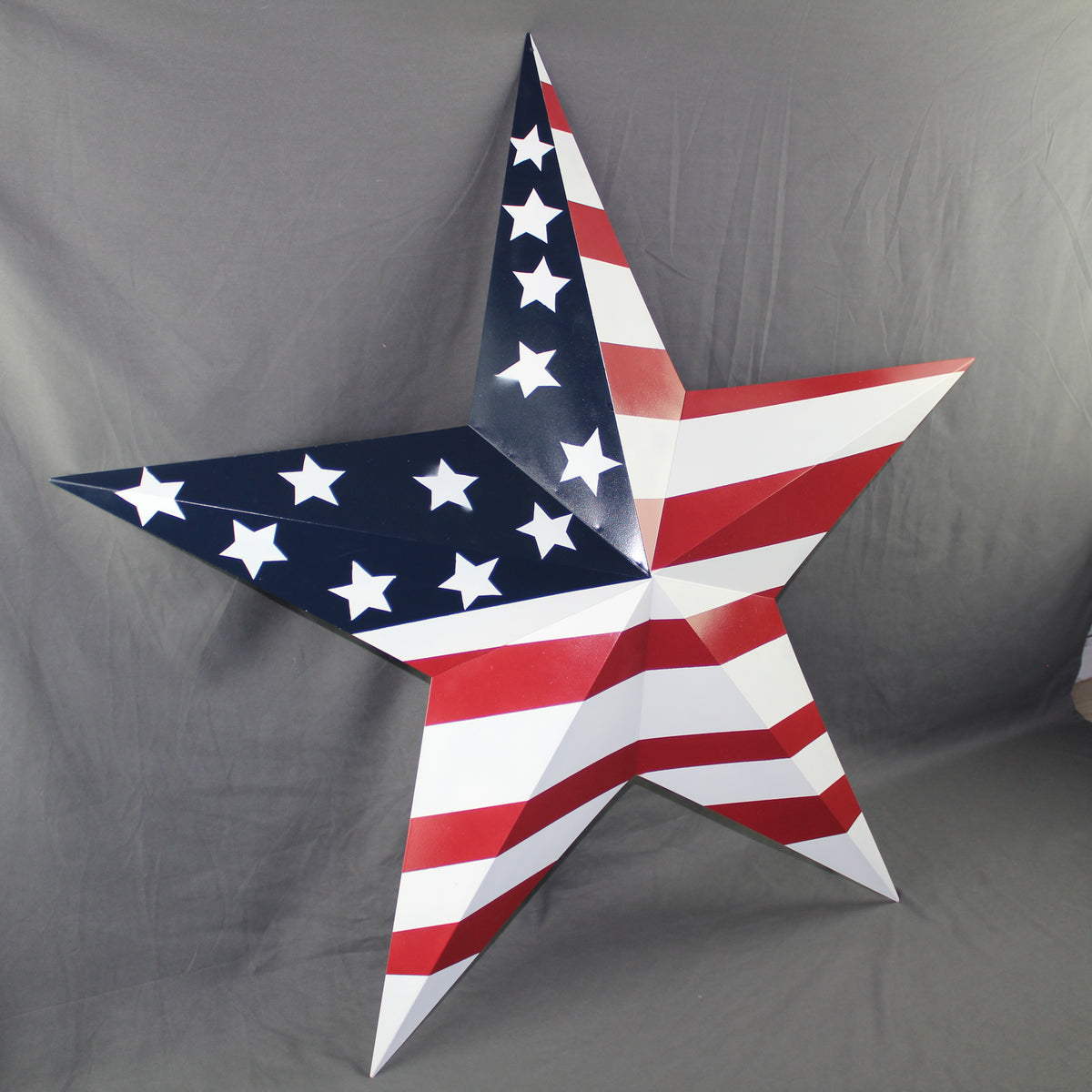 AMERICANA USA FLAG BARN STAR RED WHT BLUE STAR HANDMADE 12",24",36" #EH13297