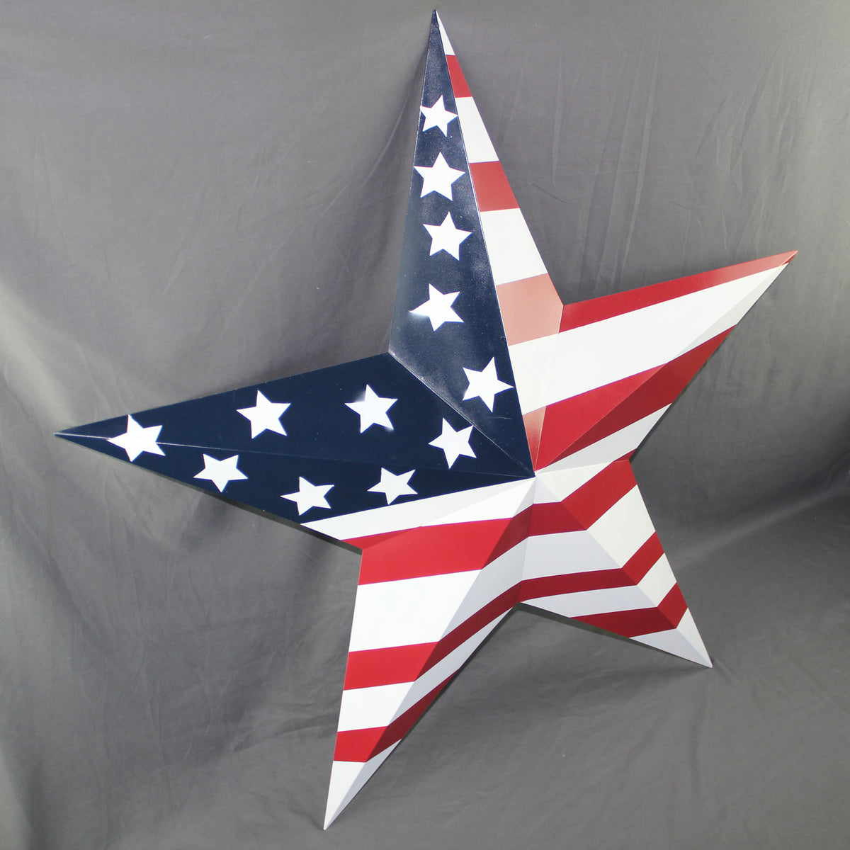 AMERICANA USA FLAG BARN STAR RED WHT BLUE STAR HANDMADE 12",24",36" #EH13297