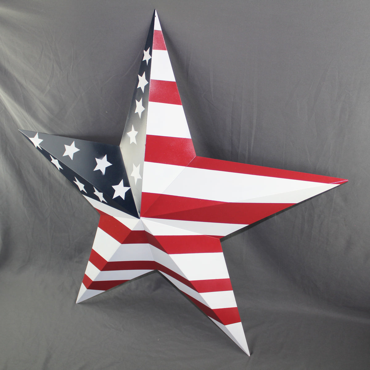 AMERICANA USA FLAG BARN STAR RED WHT BLUE STAR HANDMADE 12",24",36" #EH13297