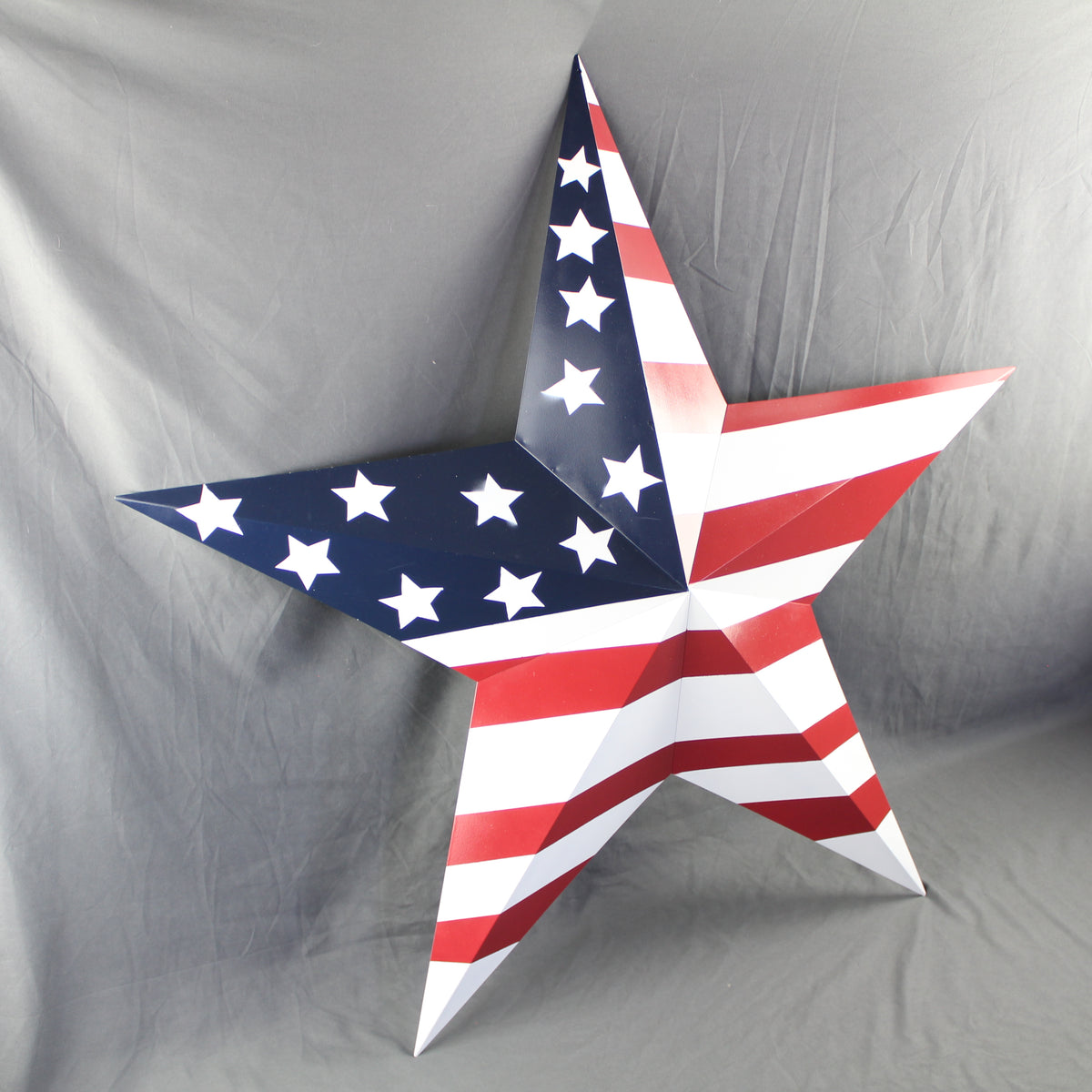 AMERICANA USA FLAG BARN STAR RED WHT BLUE STAR HANDMADE 12",24",36" #EH13297