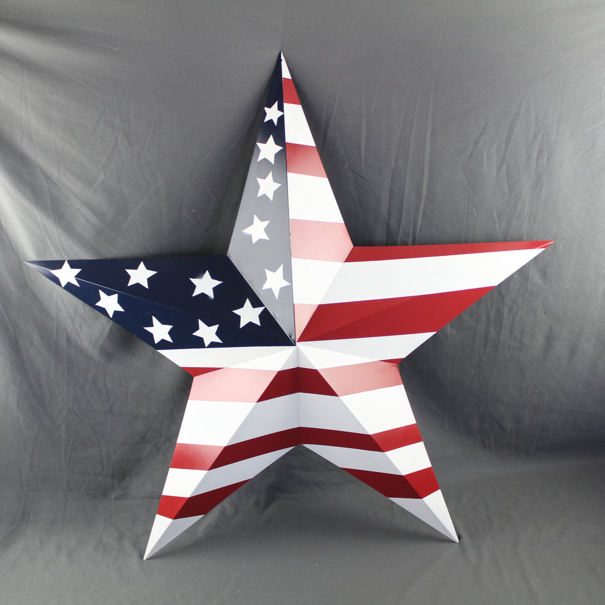AMERICANA USA FLAG BARN STAR RED WHT BLUE STAR HANDMADE 12",24",36" #EH13297
