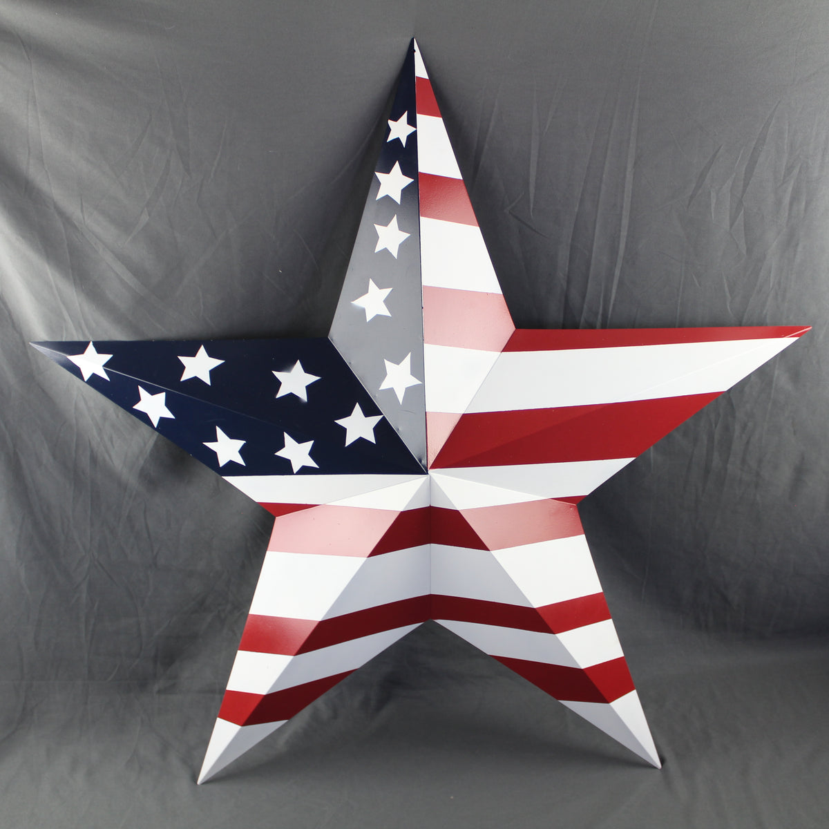 AMERICANA USA FLAG BARN STAR RED WHT BLUE STAR HANDMADE 12",24",36" #EH13297