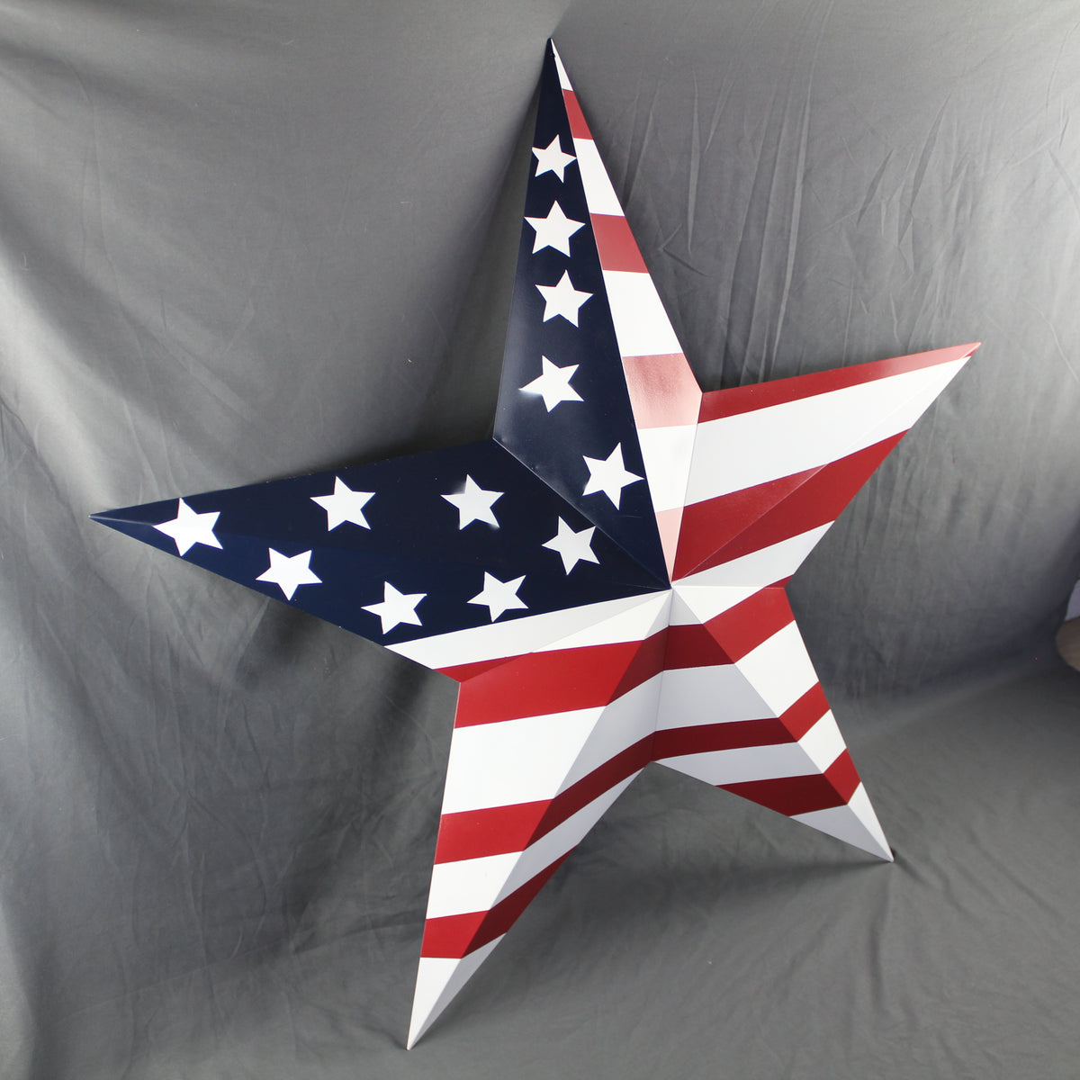 AMERICANA USA FLAG BARN STAR RED WHT BLUE STAR HANDMADE 12",24",36" #EH13297
