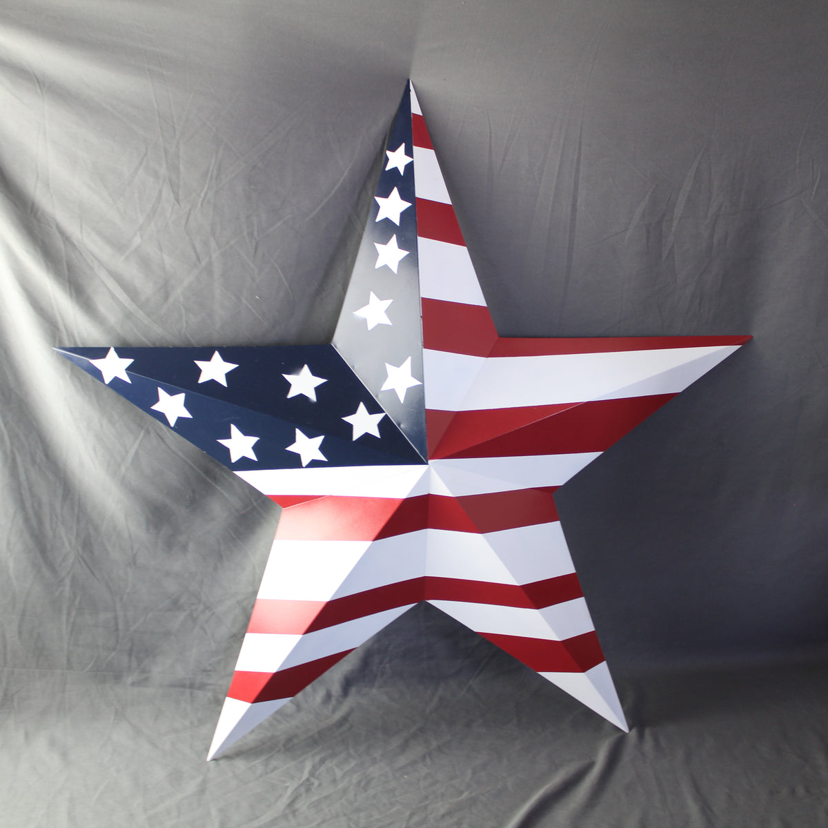 AMERICANA USA FLAG BARN STAR RED WHT BLUE STAR HANDMADE 12",24",36" #EH13297